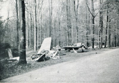 Destroyed enemy fighters at Altenburg airport