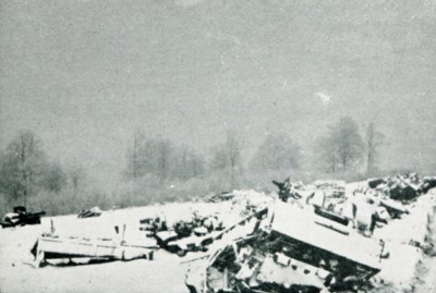 GI scrap heap outside Bastogne