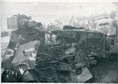 German vehicle strafed and destroyed near Brest