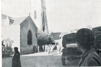Church at Plouay, scene of division memorial service