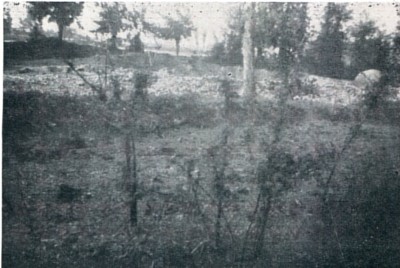 Only a crater where a haystack had been
