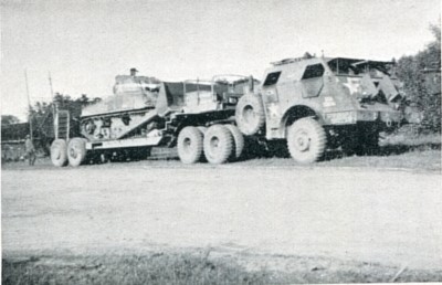 Medium tank on a prime mover