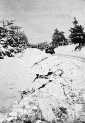 Bastogne-Wiltz road near Bastogne
