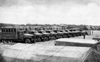 Some of the battalion vehicles at last division assembly area near Aschaffenburg