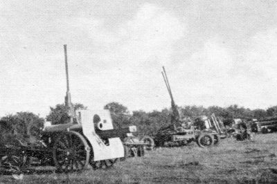 Captured German anti-aircraft artillery near Brest
