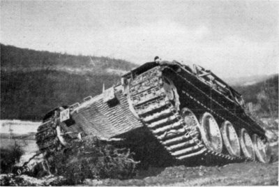 Knocked out German tank near Wiltz