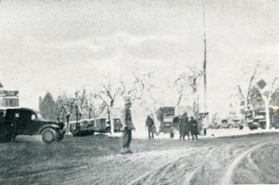 Busy Bastogne road intersection three miles from Marvie