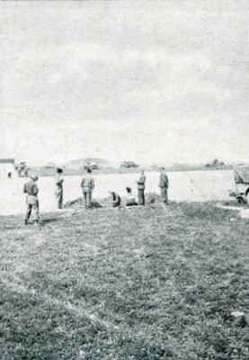 German prisoners digging garbage pit near Camburg