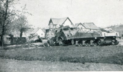 Prime mover and turretless tank 'eyeing' each other; Devoe's 'roadster' looked like this tank